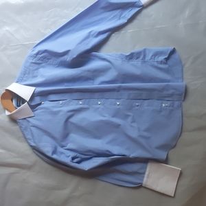 Paul Fredrick Contrast Collar Dress Shirt 16-33